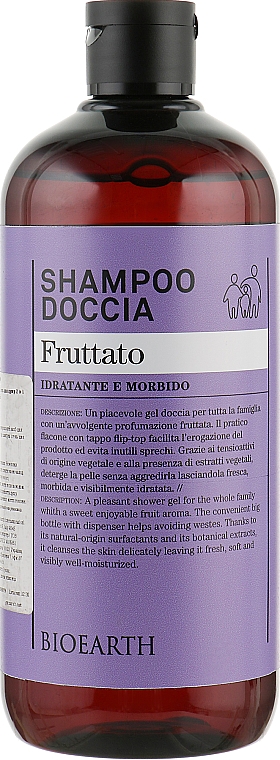 Szampon i żel pod prysznic 2 w 1, Owoc - Bioearth Red Fruits Shampoo & Body Wash