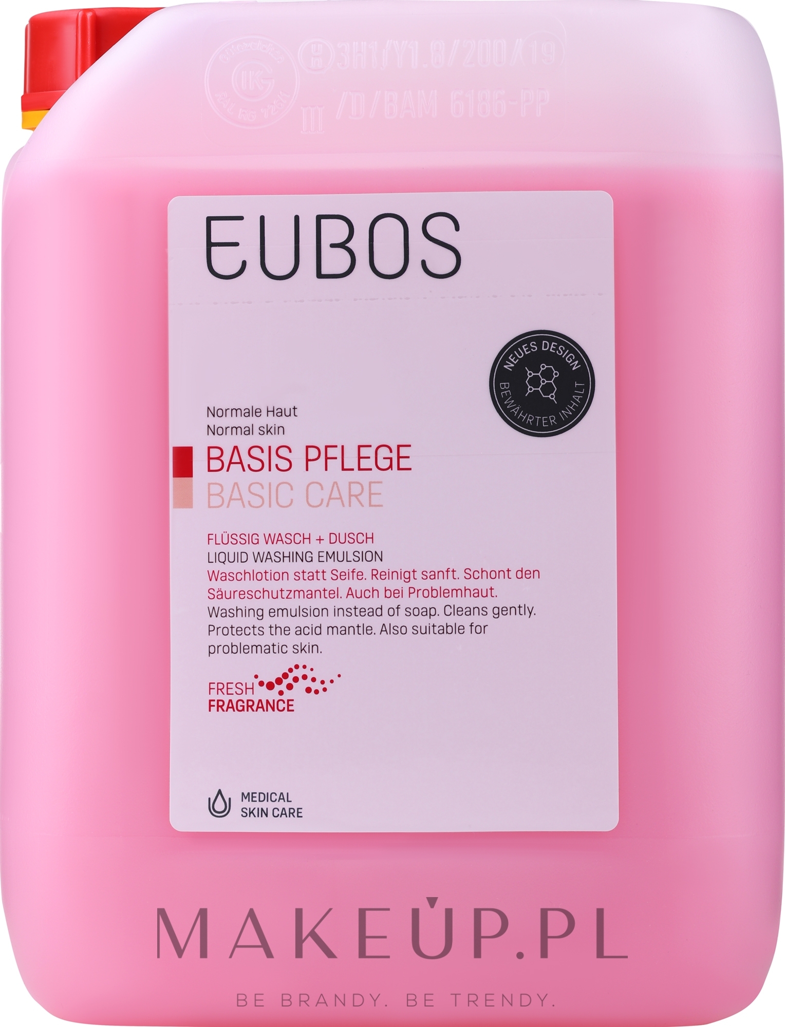 Bezalkaiczna emulsja myjąca do ciała o świeżym zapachu - Eubos Med Basic Skin Care Liquid Washing Emulsion Red (uzupełnienie) — Zdjęcie 5000 ml