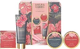 Kup Zestaw - Baylis & Harding Boudoire Tropical Paradise Luxury Pamper Tin Gift Set (sh/cr/50ml + b/butter/50ml + soap/50g + cr/50ml)