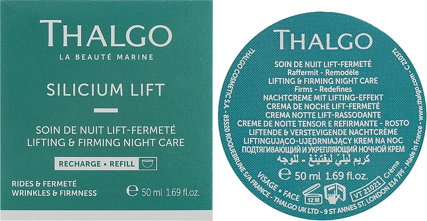 Ujędrniający krem do twarzy na noc - Thalgo Silicium Lift Intensive Lifting & Firming Night Care (wymienny wkład) — Zdjęcie N2