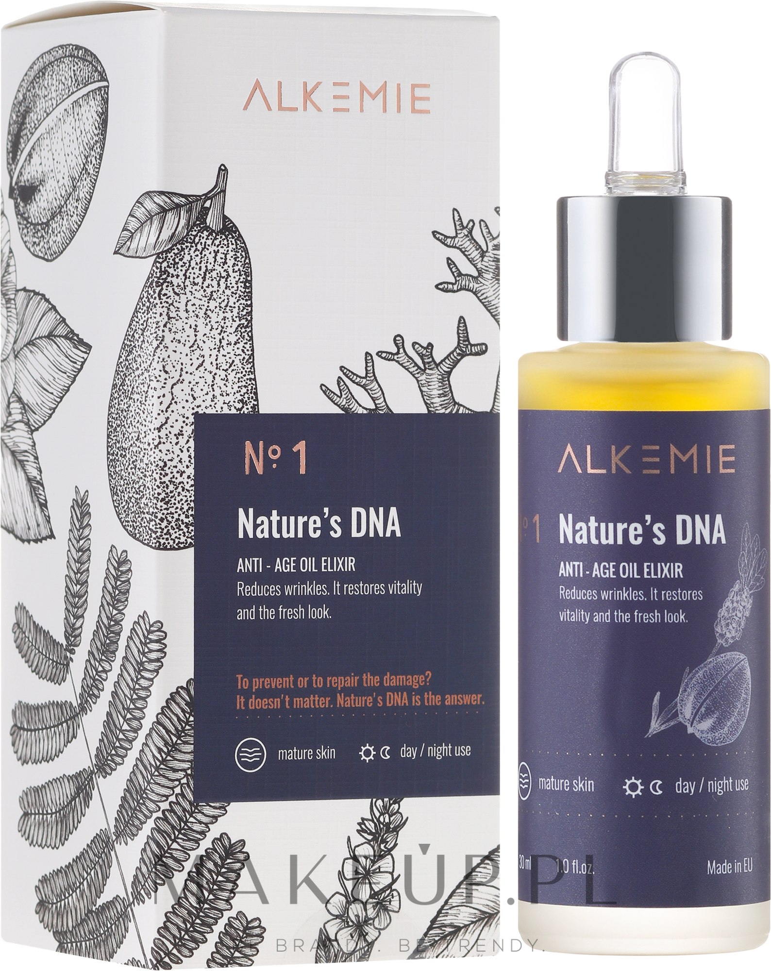 Odmładzający eliksir do twarzy - Alkmie Nature’s DNA Oil Elixir — Zdjęcie 30 ml