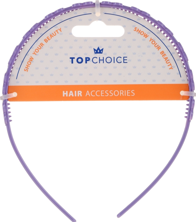 Fioletowa opaska do włosów, 27918 - Top Choice — Zdjęcie N1