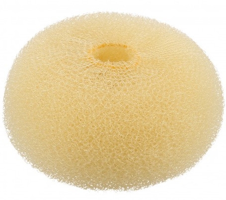 Wypełniacz do koka, okrągły, jasny, 90 mm - Lussoni Hair Bun Ring Yellow — Zdjęcie N1
