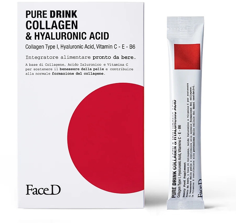 Suplement diety - Face D Pure Drink Collagen & Hyaluronic Acid — Zdjęcie N3