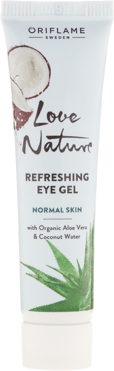 Orzeźwiający żel pod oczy z organicznym aloesem i wodą kokosową - Oriflame Love Nature Refreshing Eye Gel — Zdjęcie N1