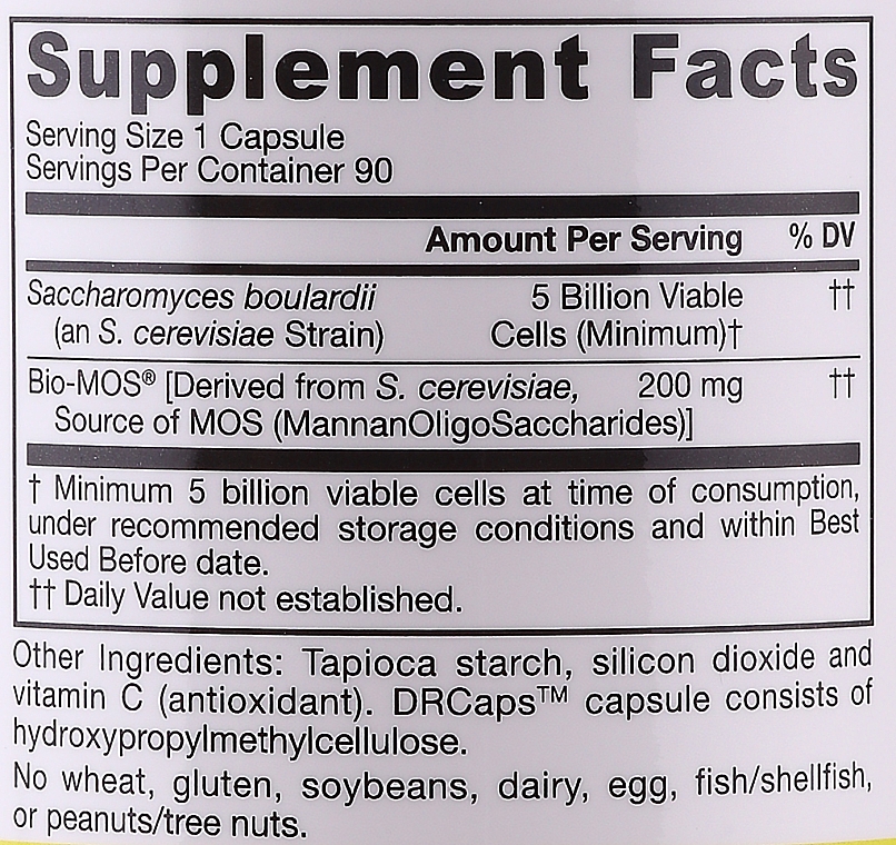 Suplement diety wspomagający przewód pokarmowy - Jarrow Formulas Saccharomyces Boulardii + MOS  — Zdjęcie N5
