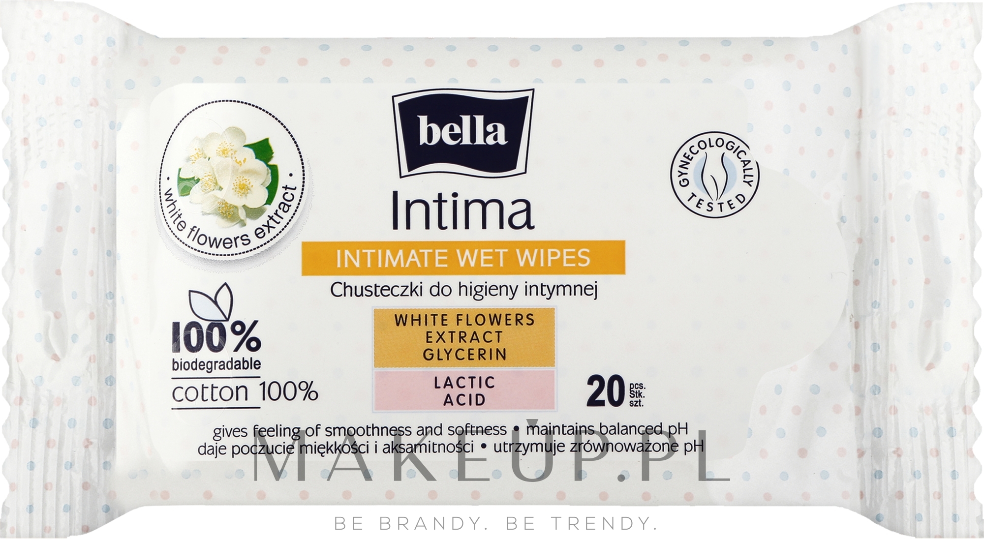 Chusteczki do higieny intymnej, 20 szt. - Bella Intima Wet Wipes — Zdjęcie 20 szt.