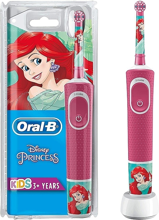Elektryczna szczoteczka do zębów dla dzieci Ariel - Oral-B Kids Vitality 100 Princess Pink — Zdjęcie N2