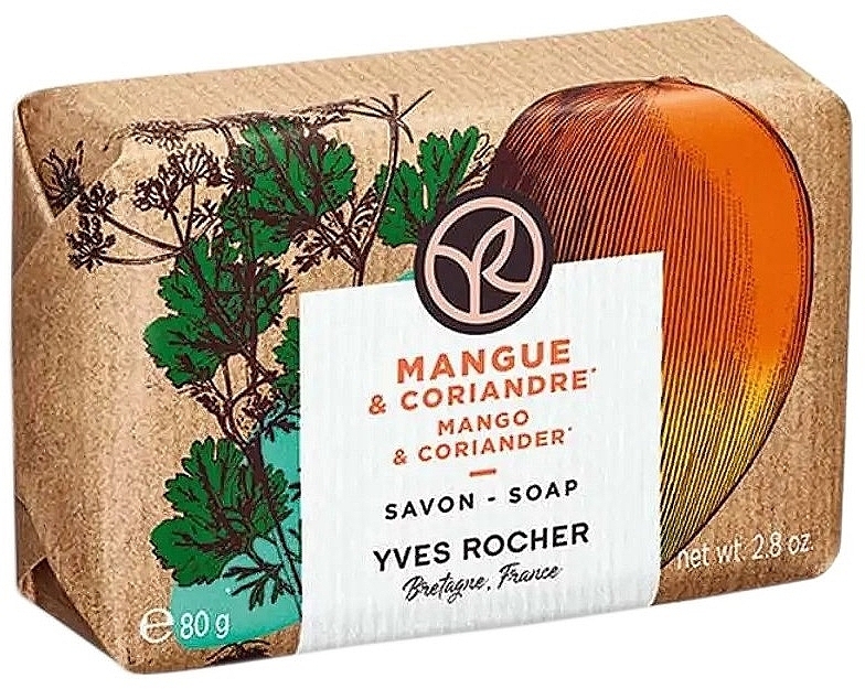 Mydło w kostce Mango i kolendra - Yves Rocher Mango & Coriander Soap — Zdjęcie N1