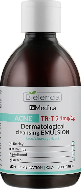 Dermatologiczna emulsja oczyszczająca - Bielenda Dr Medica Acne Dermatological Cleansing Emulsion — Zdjęcie N1