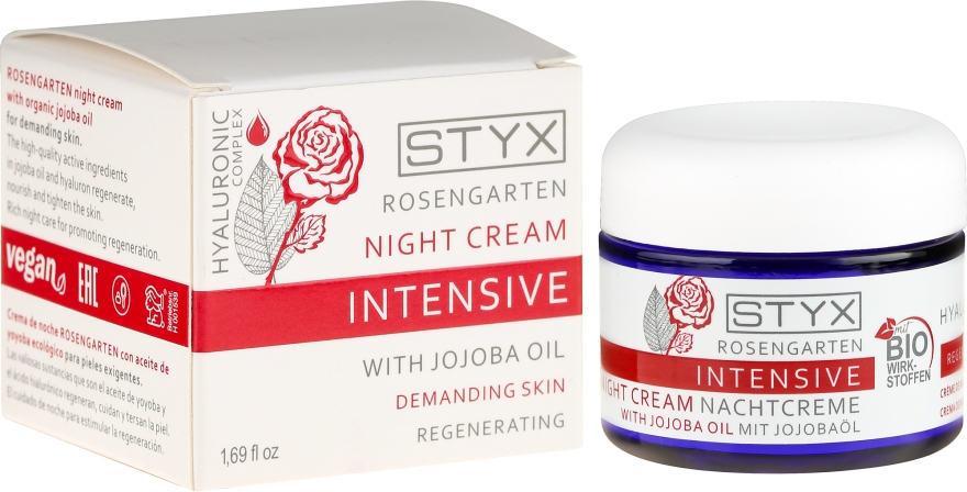 Krem do twarzy na noc - Styx Naturcosmetic Rose Garden Intensive Night Cream