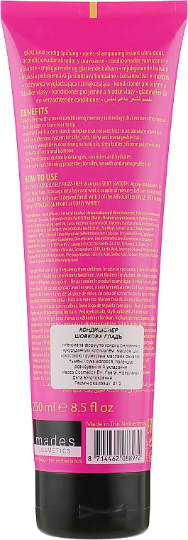 Wygładzająca odżywka do włosów - Mades Cosmetics Absolutely Frizz-free Silky Smooth Conditioner  — Zdjęcie N4