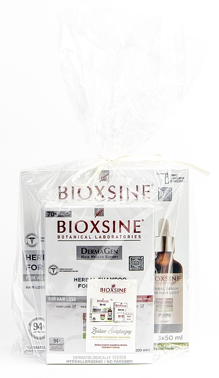 Zestaw przeciw wypadaniu włosów - Bioxsine Dermagen White (shm/300ml + serum/3x50ml) — Zdjęcie N1