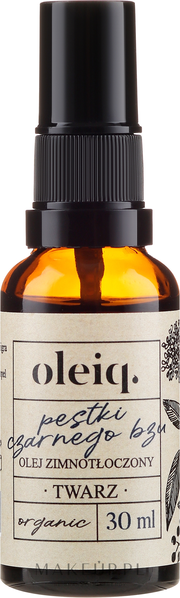 Olej zimnotłoczony z pestek czarnego bzu do twarzy - Oleiq — Zdjęcie 30 ml