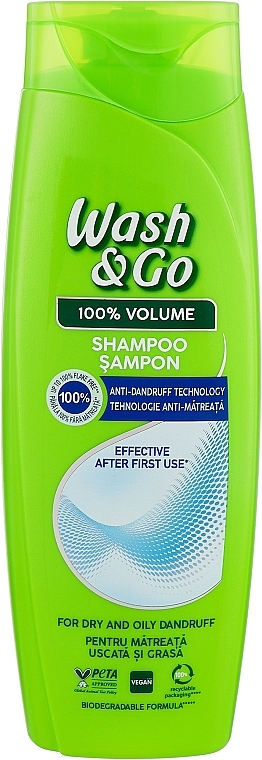 Szampon przeciwłupieżowy z technologią ZPT - Wash&Go 100% Volume — Zdjęcie N2