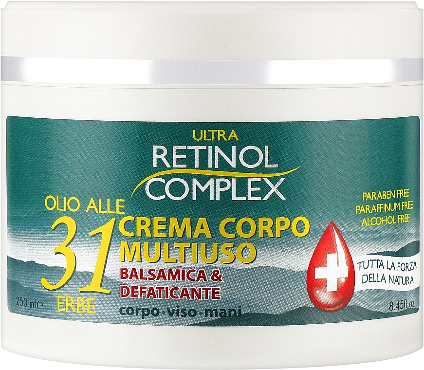 Wielofunkcyjny krem do ciała z 31 olejkami ziołowymi - Retinol Complex Multipurpose Body Cream Oil With 31 Herbs