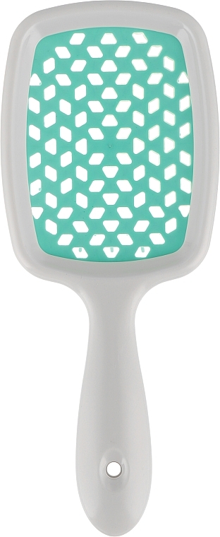 Szczotka do włosów, biała z turkusowymi zębami - Kodi Professional Soft Touch Hairbrush — Zdjęcie N2