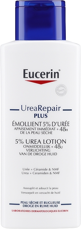 Delikatny nawilżający balsam do ciała do bardzo suchej skóry - Eucerin UreaRepair PLUS Lotion 5% Urea — Zdjęcie N1