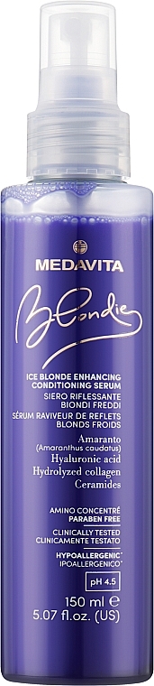 Serum do chłodnych odcieni blondu - Medavita Blondie Ice Blonde Enhancing Conditioning Serum — Zdjęcie N1