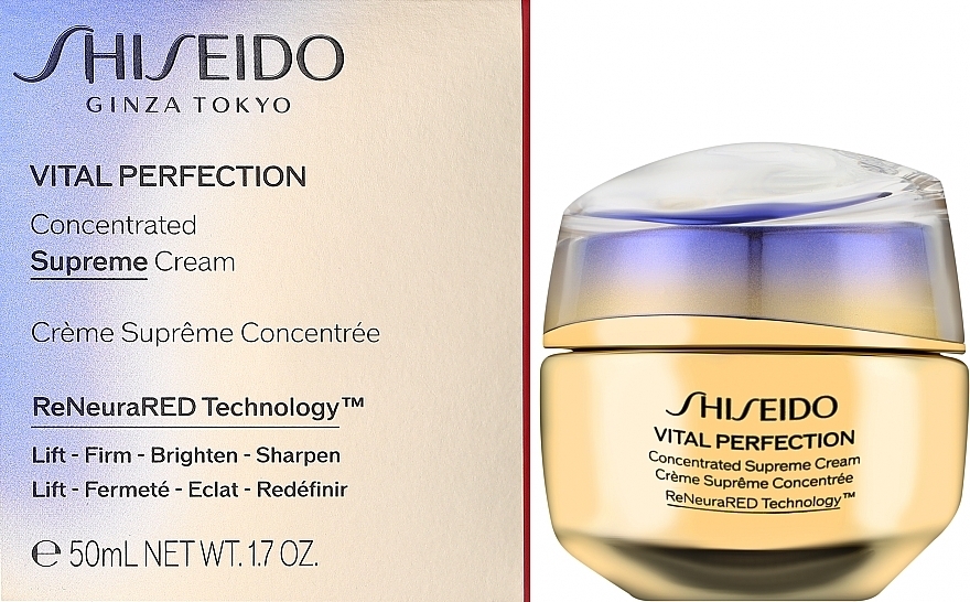 Skoncentrowany krem do skóry dojrzałej - Shiseido Vital Perfection Concentrated Supreme Cream — Zdjęcie N2