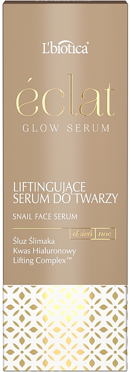 Liftingujące serum do twarzy ze śluzem ślimaka - L'biotica Eclat Glow — Zdjęcie N4