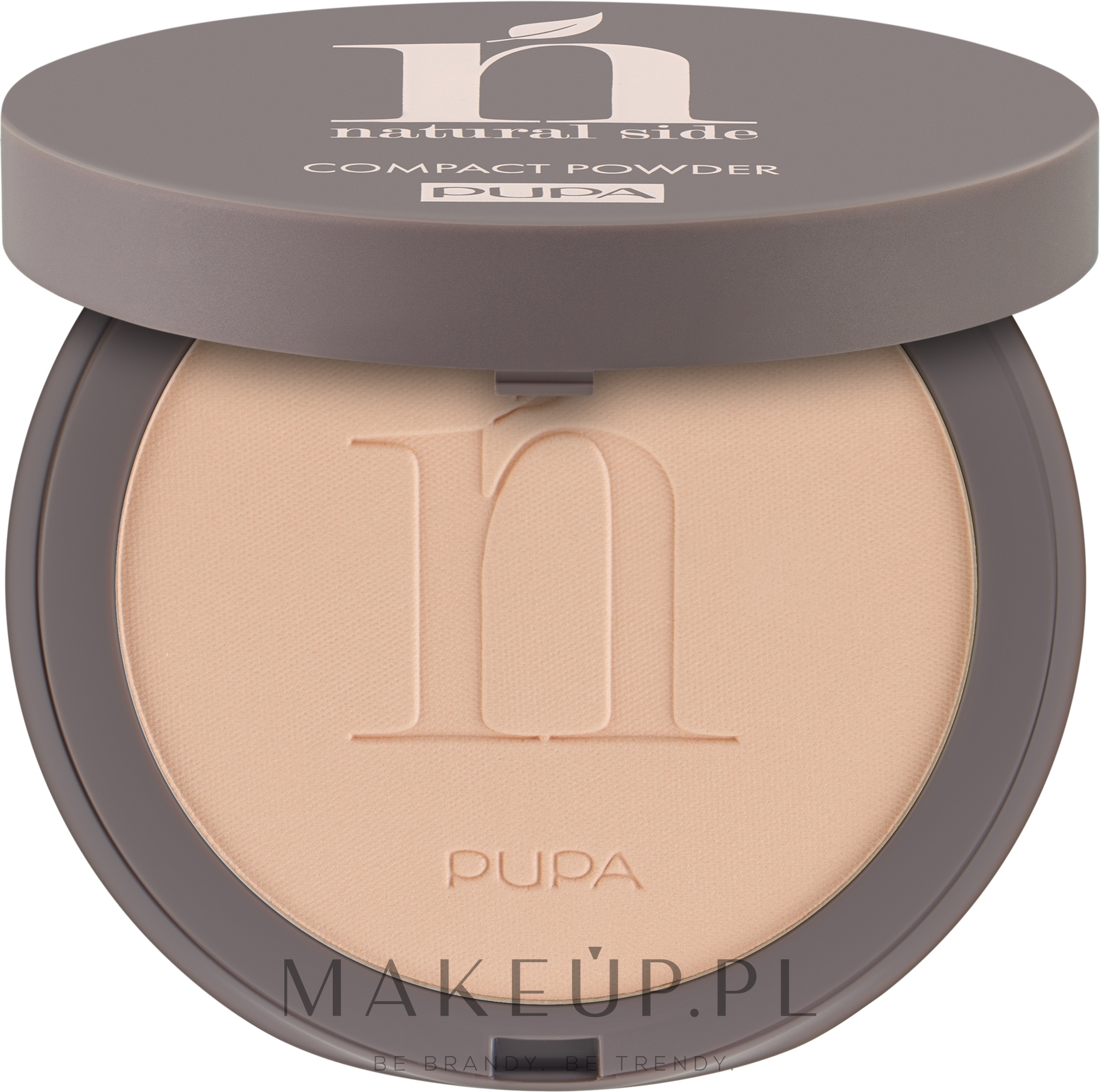 Naturalny puder w kompakcie do twarzy - Pupa Natural Side Compact Powder — Zdjęcie 001 - Light Beige