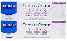 Kup Zestaw Witaminowy Krem Ochronny pod pieluszkę 1 2 3 - Mustela Bebe 1 2 3 Vitamin Barrier Cream (b/cr/2x100ml)
