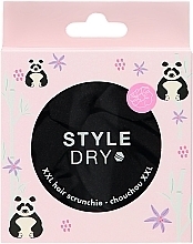 Gumka do włosów, czarna - Styledry XXL Scrunchie After Dark — Zdjęcie N2