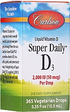 Witamina D3 w płynie - Carlson Labs Super Daily D3 — Zdjęcie N2