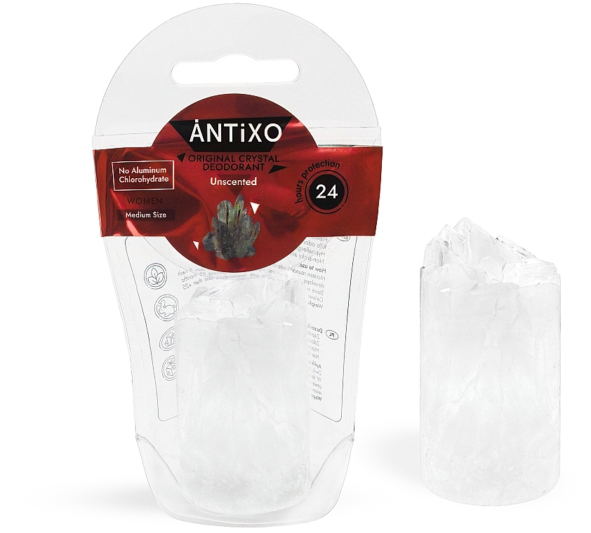 Bezzapachowy dezodorant mineralny dla kobiet - Antixo Crystal Deodorant Unscented For Woman — Zdjęcie N2