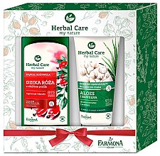 Kup Zestaw - Farmona Herbal Care Wild Rose & Aloe (bath/milk 500 ml + b/balm 200 ml)