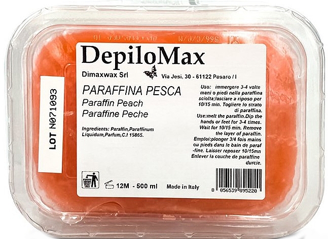 Parafina kosmetyczna Brzoskwinia - DimaxWax DepiloMax Parafin Peach — Zdjęcie N3