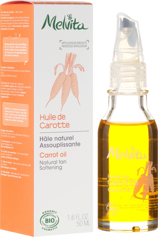 Organiczny olejek z marchewki do twarzy i ciała - Melvita Organic Carrot Oil — Zdjęcie N1