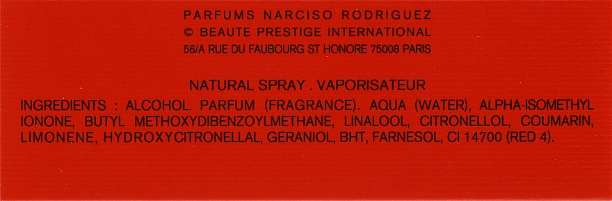 Narciso Rodriguez Narciso Rouge - Woda perfumowana  — Zdjęcie N3