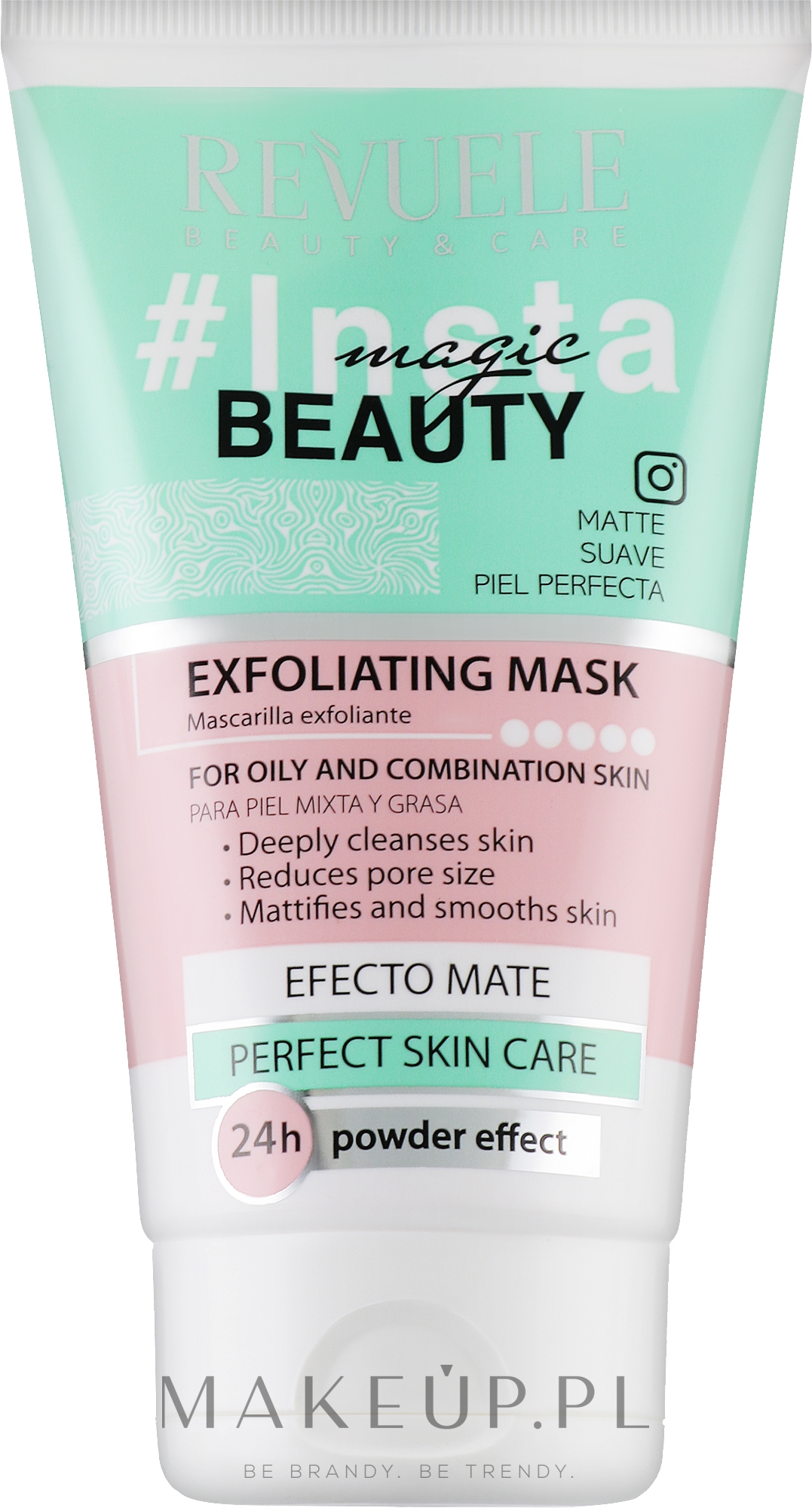 Matująco-złuszczająca maska do tłustej i mieszanej skóry twarzy - Revuele Insta Magic Beauty Exfoliating Mask — Zdjęcie 150 ml