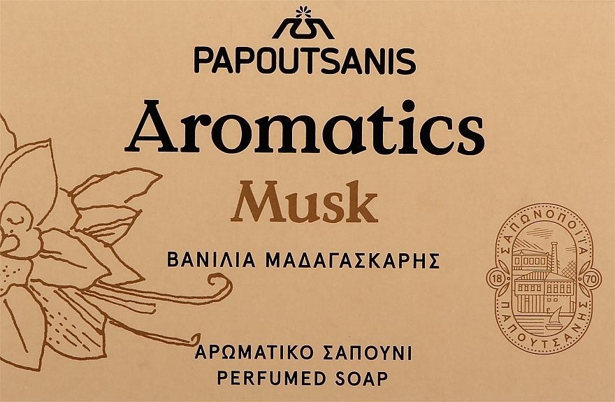 Perfumowane mydło Białe piżmo - Papoutsanis Aromatics Bar Soap