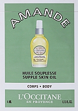 Zmiękczające masło do ciała - L'Occitane Almond Supple Skin Oil (próbka) — Zdjęcie N1