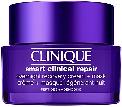 PREZENT! Regenerująca maska do twarzy na noc - Clinique Smart Clinical Repair Overnight Recovery Cream + Mask (próbka) — Zdjęcie N1