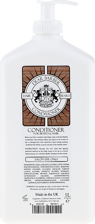 Odżywka do włosów i brody dla mężczyzn - Dear Barber Conditioner — Zdjęcie N3