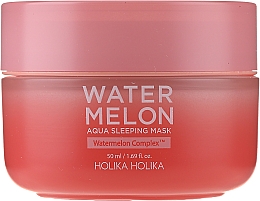 Nawilżająca maska do twarzy na noc z ekstraktem z arbuza - Holika Holika Watermelon Aqua Sleeping Mask — Zdjęcie N3