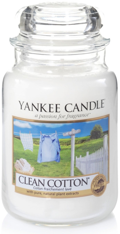 Świeca zapachowa w słoiku - Yankee Candle Clean Cotton — Zdjęcie N2