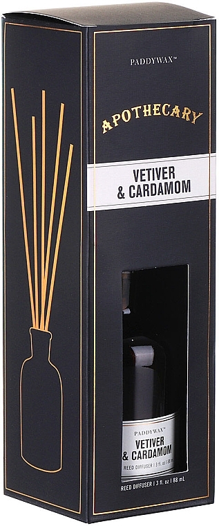 Dyfuzor zapachowy - Paddywax Apothecary Glass Reed Diffuser Vetiver & Cardamom — Zdjęcie N3