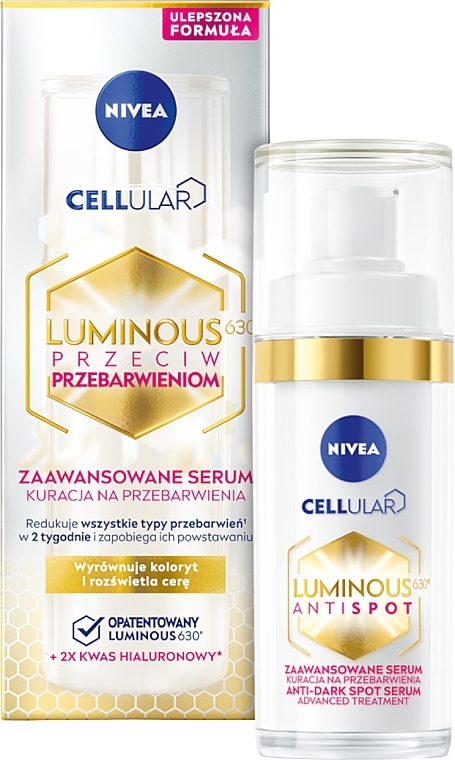 PRZECENA! Intensywne serum przeciw przebarwieniom - NIVEA Cellular Luminous Intensiv Serum Anti Pigmentflecken * — Zdjęcie N1