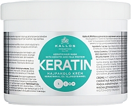 Kallos Cosmetics Keratin Hair Mask - Keratynowa maska do włosów z proteinami mleka i keratyny do włosów suchych i łamiących się — Zdjęcie N3