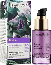 Restrukturyzujące serum wyrównujące koloryt do twarzy - Academie Visage Time+ Even Tone Restructuring Serum — Zdjęcie N2