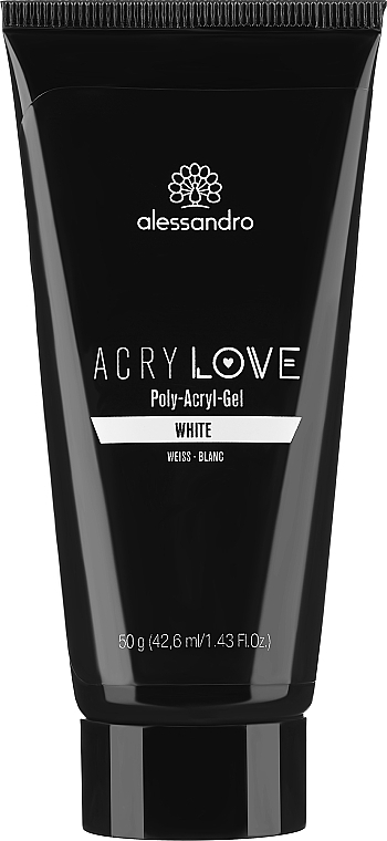 Poliakrylowy żel do paznokci - Alessandro International AcryLove Poly-Acryl-Gel White — Zdjęcie N1