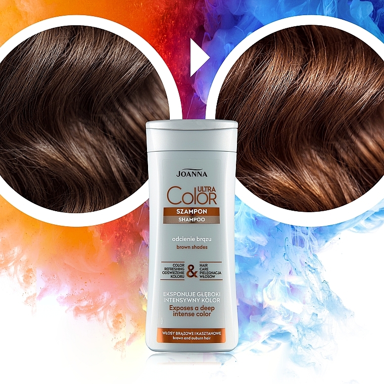 Szampon podkreślający odcień włosów brązowych i kasztanowych - Joanna Ultra Color System — Zdjęcie N5