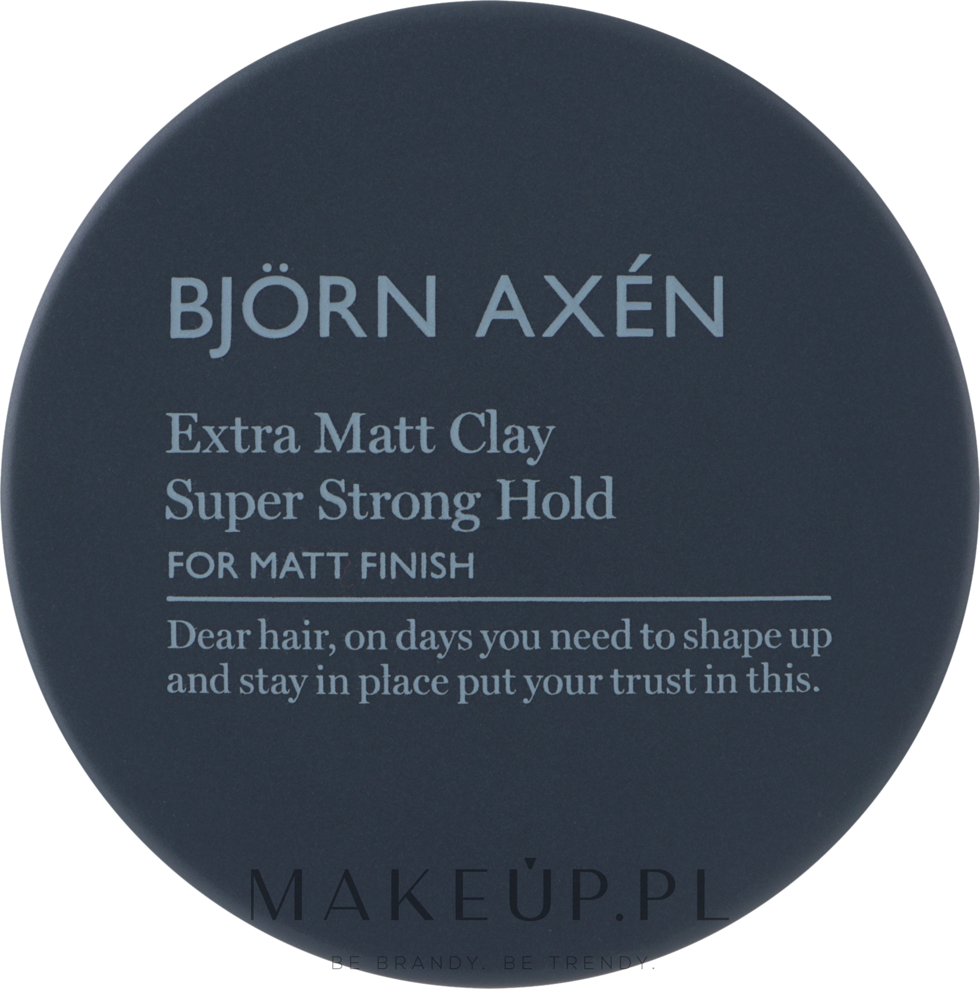Matująca glinka do stylizacji włosów - BjOrn AxEn Extra Matt Clay Super Strong Hold — Zdjęcie 80 ml