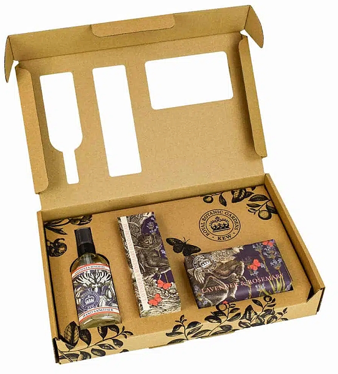 Zestaw - The English Soap Company Kew Gardens Lavender & Rosemary Hand Care Gift Box (soap/240g + h/cr/75ml + san/100ml) — Zdjęcie N2