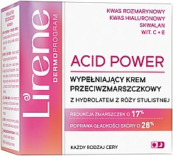 Kup Wypełniający krem przeciwzmarszczkowy z hydrolatem z róży stulistnej - Lirene Acid Power Anti-Wrinkle Cream